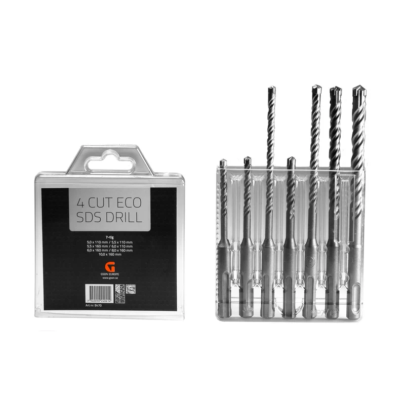 SDS Plus Betongborr Set, 7st – Exakt och effektiv borrning i betong