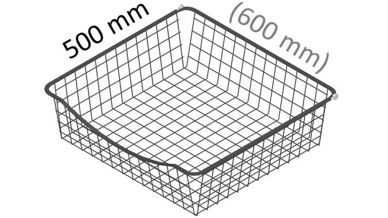 Skåpkorg 600x500mm antracitgrå