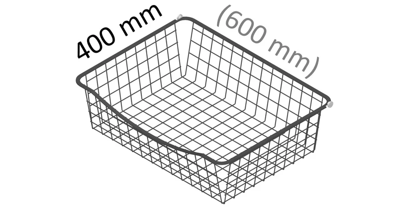 Skåpkorg 600x400mm antracitgrå