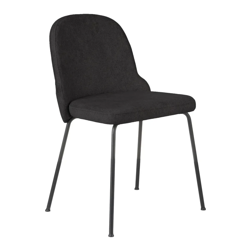 BELLA BLACK S - Fyrbent stol