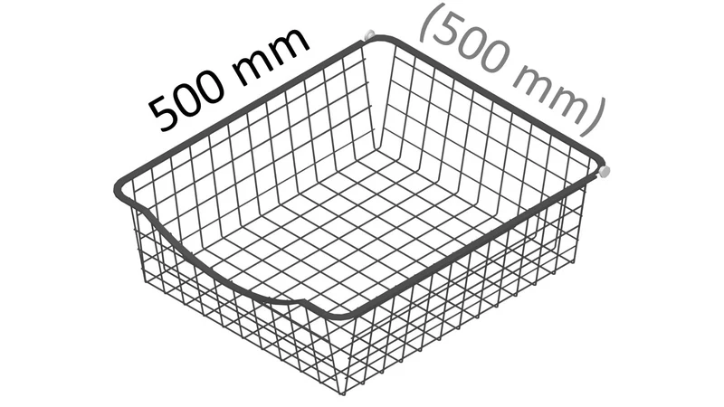 Skåpkorg 500x500mm antracitgrå