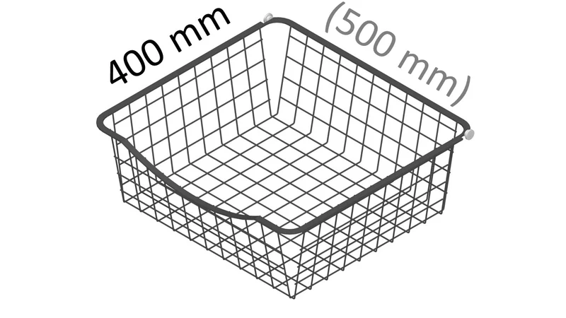 Skåpkorg 500x400mm antracitgrå
