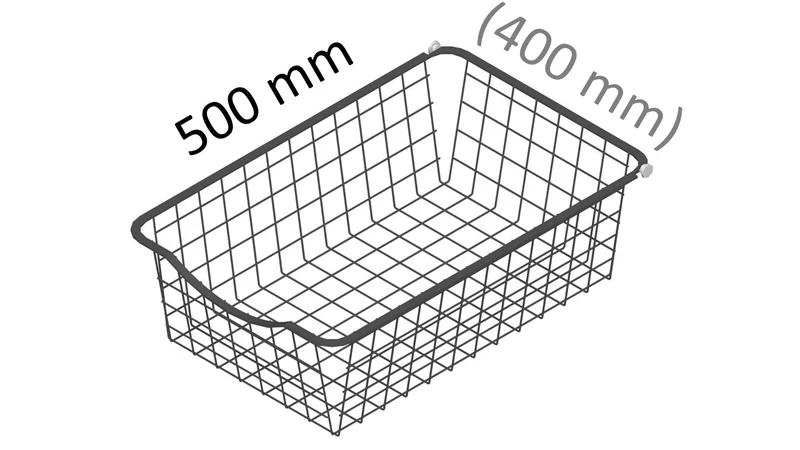 Skåpkorg 400x500mm antracitgrå