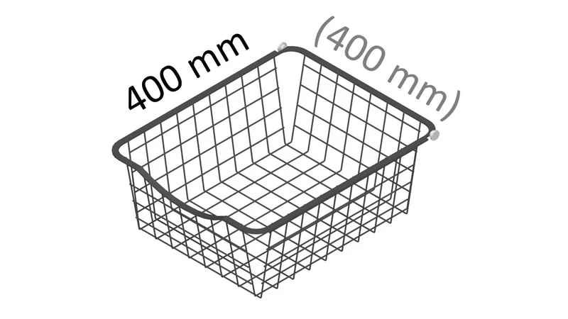 Skåpkorg 400x400mm antracitgrå