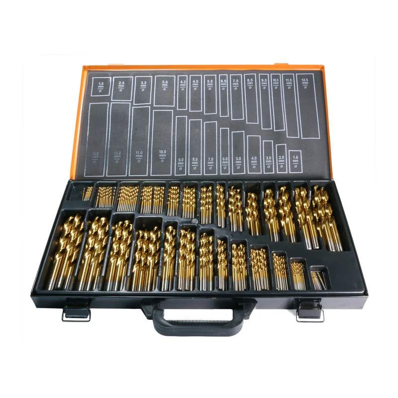 HSS-G TiN Borrset – 220 delar 1–13 mm | Titanbelagda borrar