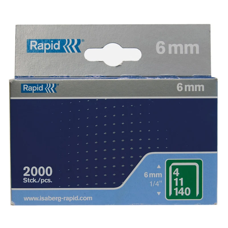 Häftklammer Rapid nr 140/6 mm – bredtrådig, 2000 st