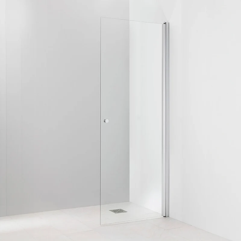 Duschvägg KERMOS svängbar 900x2019 mm – klart glas, matt aluminium