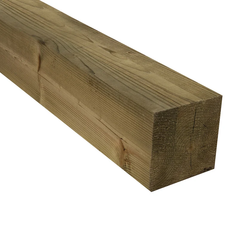 Tryckimpregnerat hyvlat stolpvirke 90x90x3000 grönt