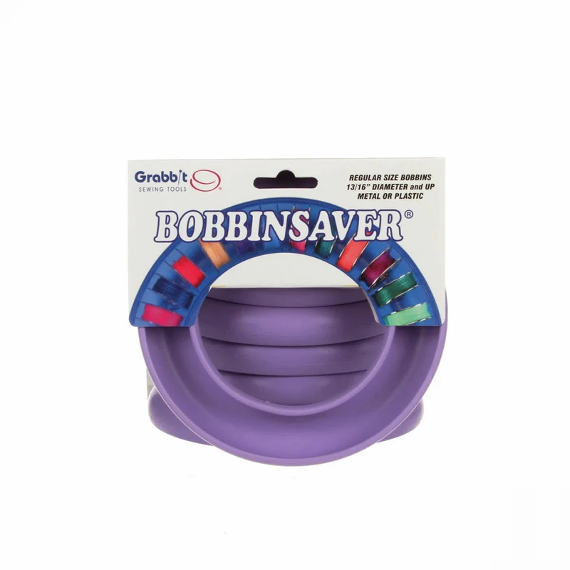 Trådskrin mönster inkL 2 st lavendel färgade bobbin savers/spolhållare paket