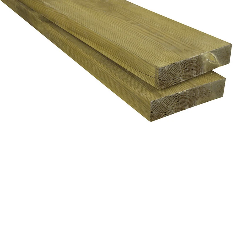 Tryckimpregnerat hyvlat terassvirke 48x198 grönt