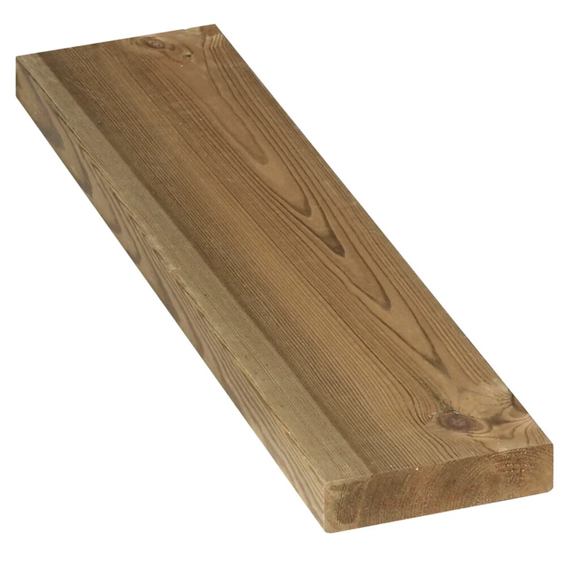 Tryckimpregnerat hyvlat terassvirke 28x120 grönt