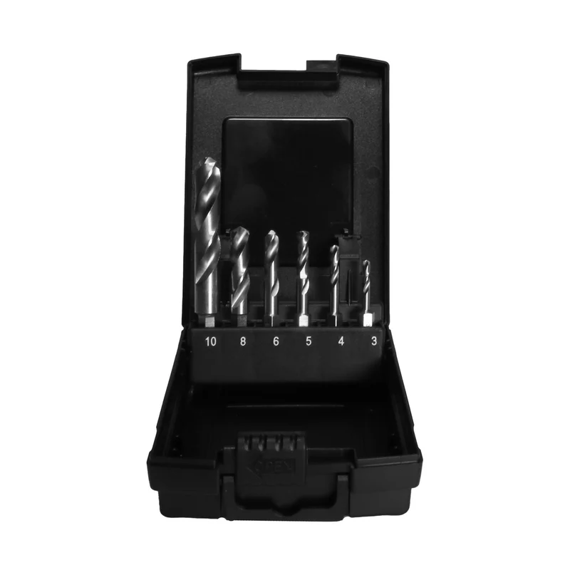 HSS-G Kort Hex Borr Set – 6 delar 3–10 mm | 1/4" hexfäste