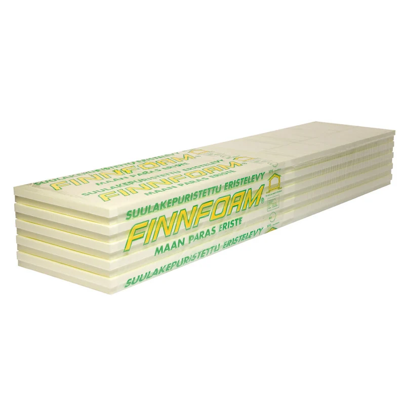 XPS-isolerskiva Finnfoam FL-300 50x585x2485 mm 7,27 m² – halvspontad, stark och fuktbeständig