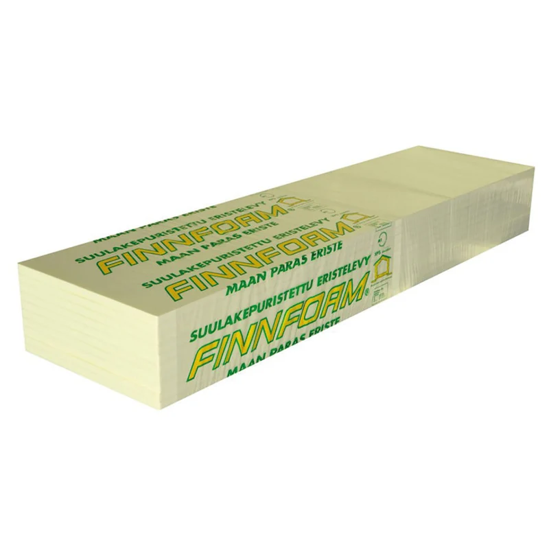 XPS-isolerskiva Finnfoam FI-300 20x600x2500 mm 15,00 m² – mångsidig fuktbeständig isolering