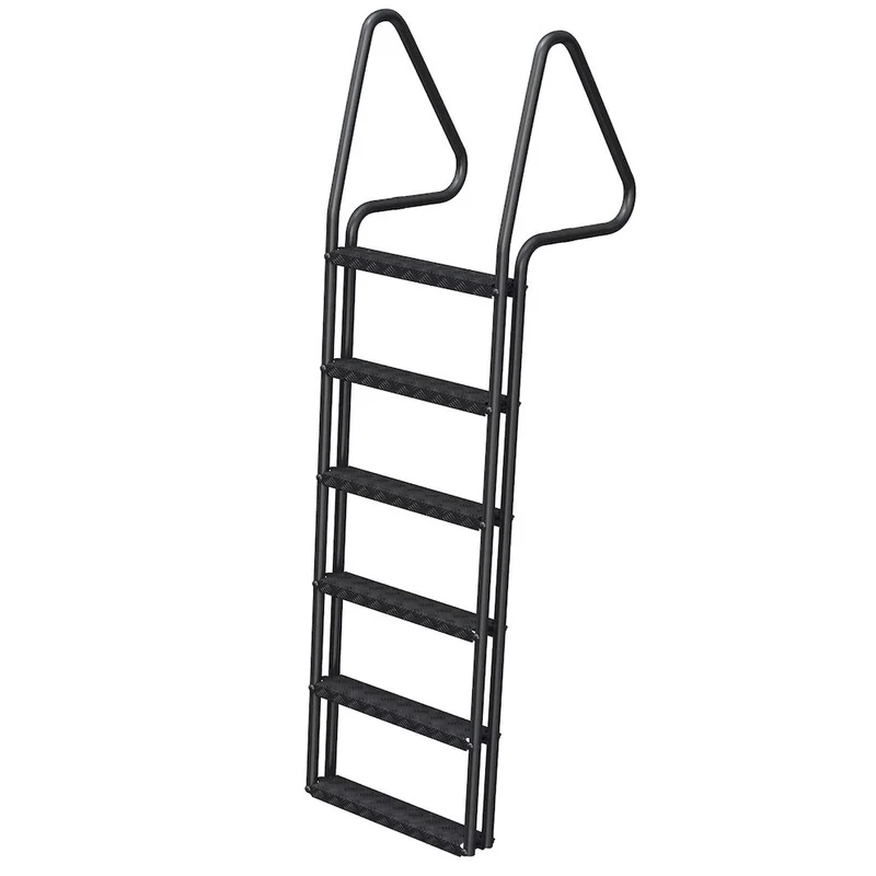 Bryggstege 6-stegs, bred modell i aluminium