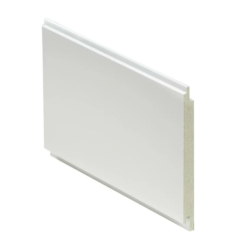 Fukttålig slät vit MDF-panel 10x120x2080mm 1,12m2 5st/pkt