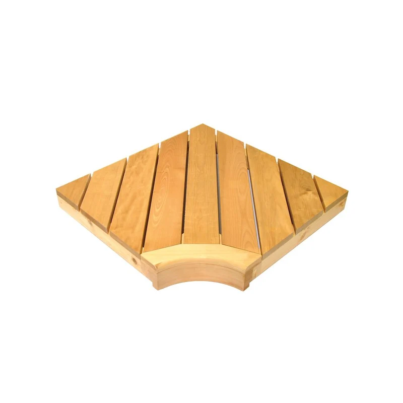 Bastuhörnbänk Helios 108x600x600 mm asp värmebehandlad