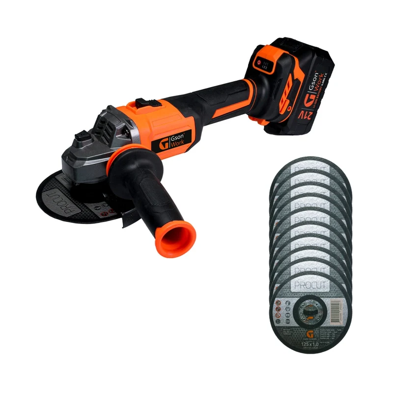 Vinkelkap 800W + 1 st batteri + 300st kapskivor paketerbjudande