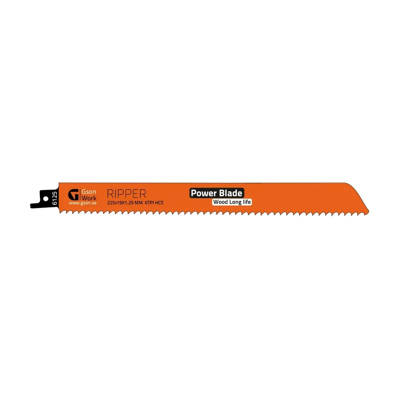 Tigersågblad Gson Ripper Wood 225 mm – för trä, MDF, plywood och plast, 6/10 TPI