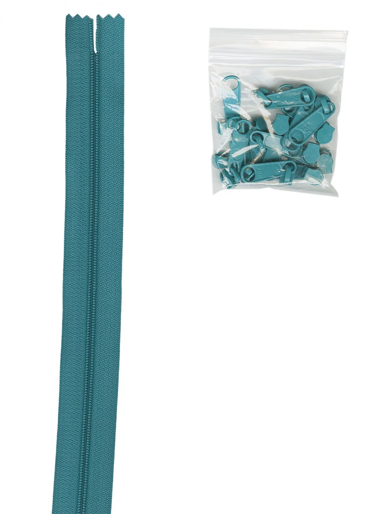 Emerald zipper by the yard till väskor etc - ByAnnie
