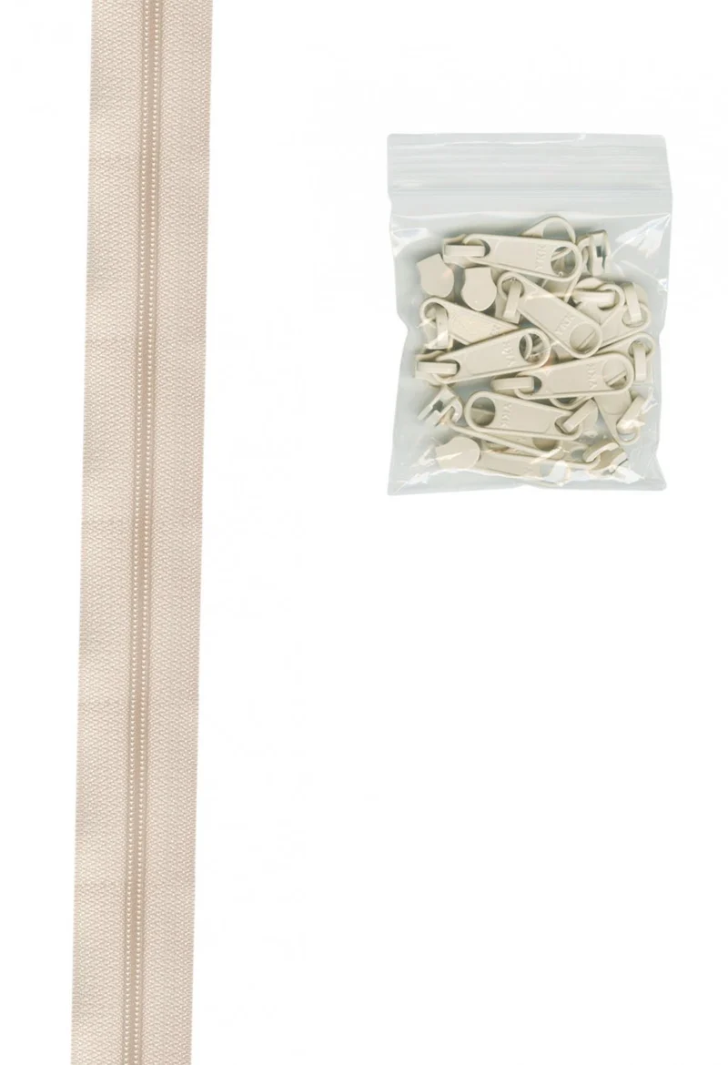 Ivory zipper by the yard till väskor etc - ByAnnie