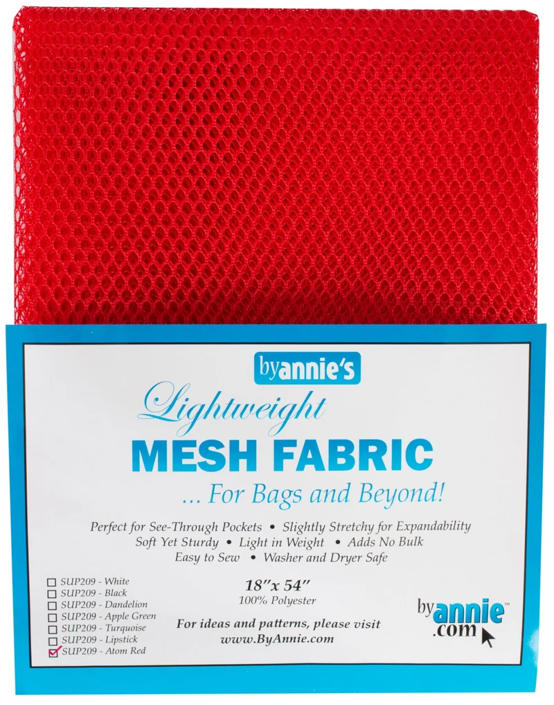 Mesh Fabric Lightweight 18"x 54" Atomic Red - ByAnnie