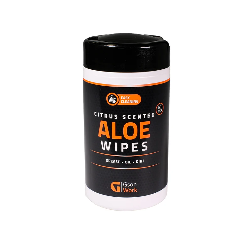 Aloe Wipes 50 dukar - Rengöringsdukar för olja, fett & lim