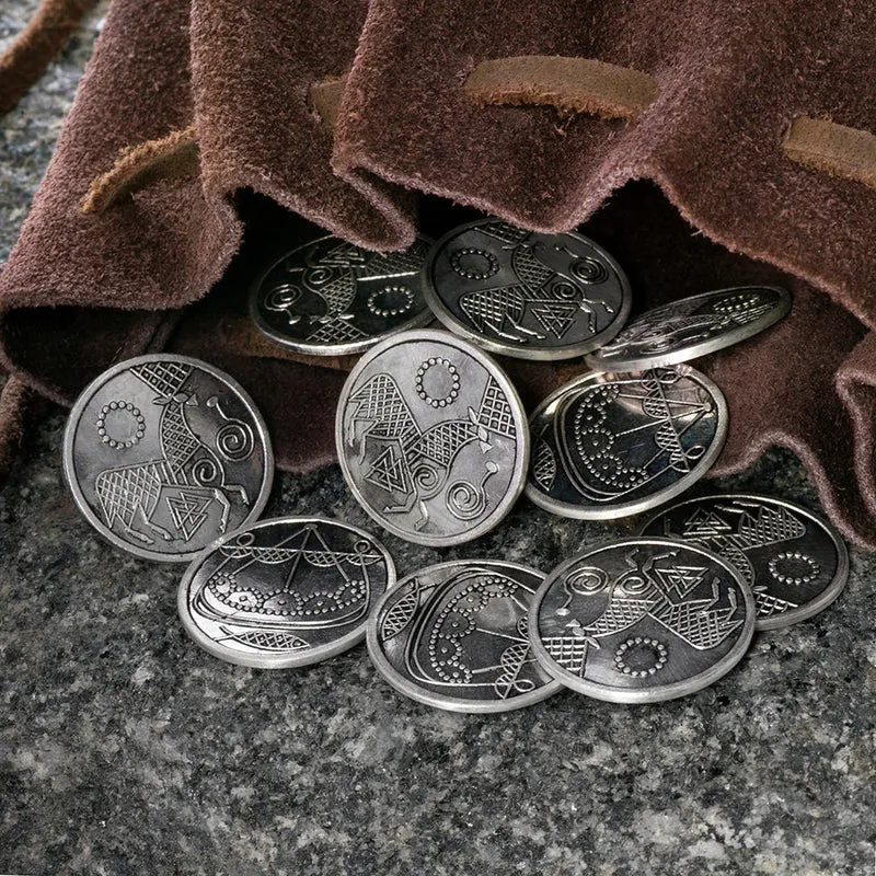 Vikingamynt och påse, Silver