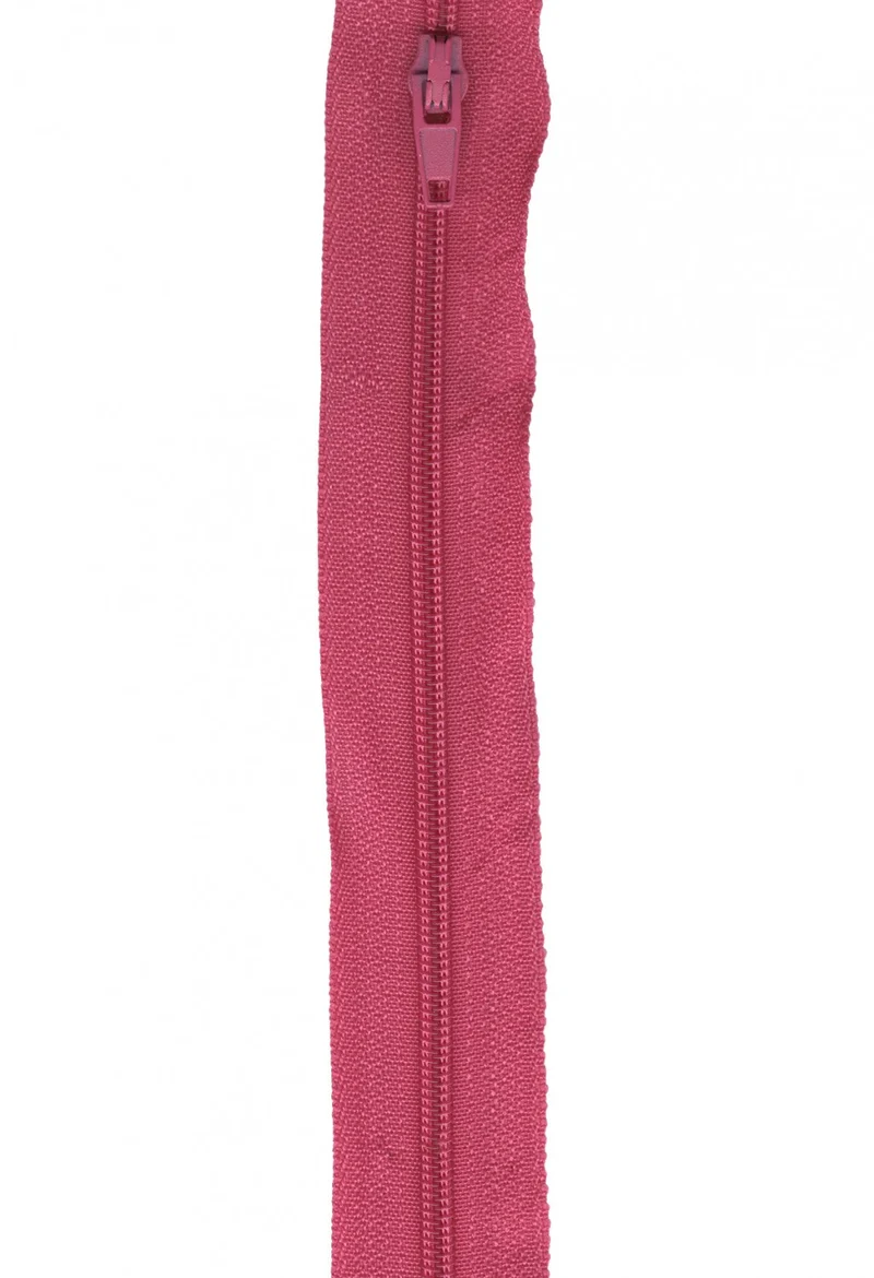 Dragkedja chock rosa 4 mm x 5 meter m/12 lås (5.5 yard)