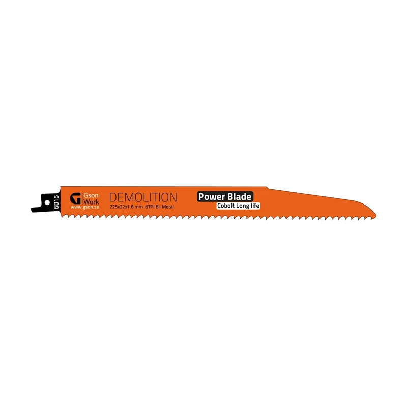 Gson Tigersågblad Demolition 225 mm – kraftfullt blad för rivning