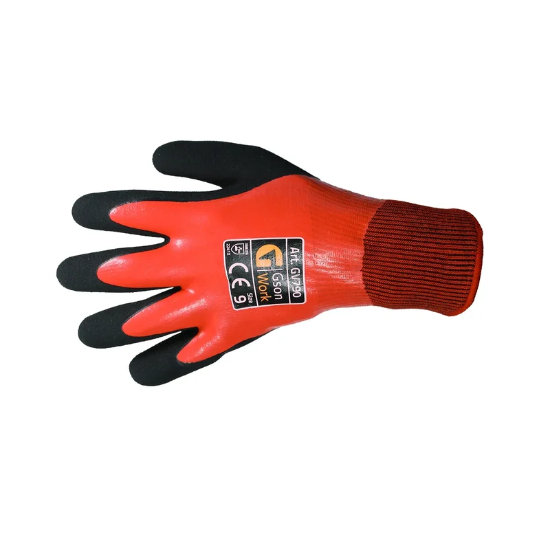Arbetshandskar Gson Double Winter Grip – dubbeldoppade vinterhandskar med sandy grip