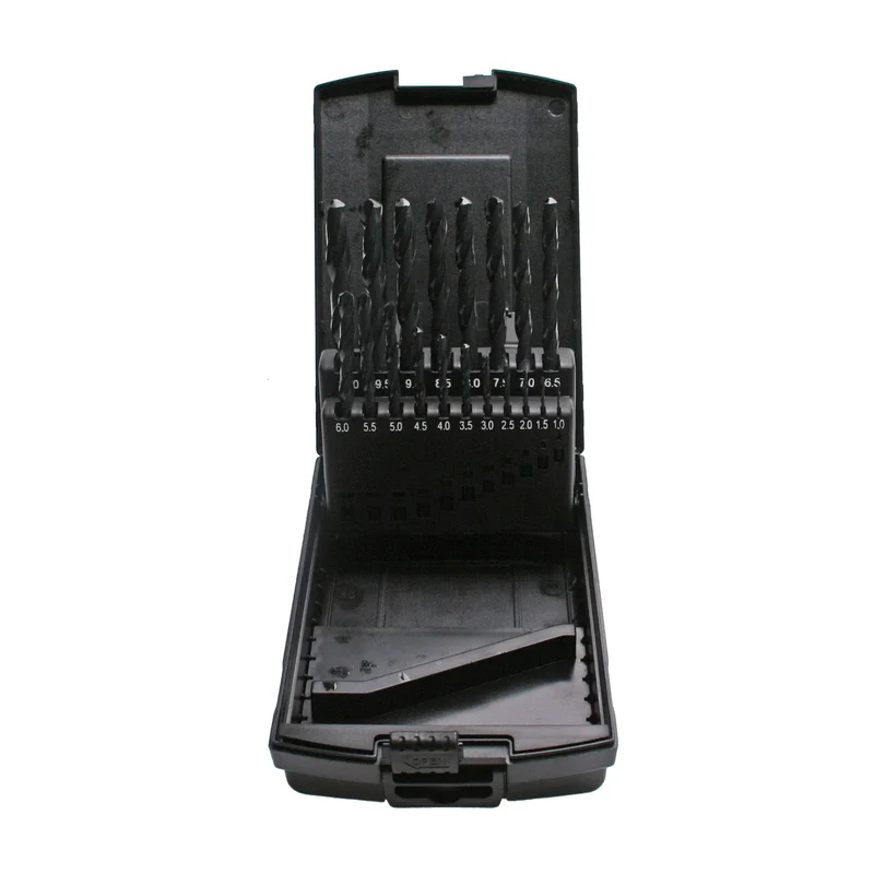 HSS-R Borr Set – 19 delar 1–10 mm | Snabbstål DIN 338