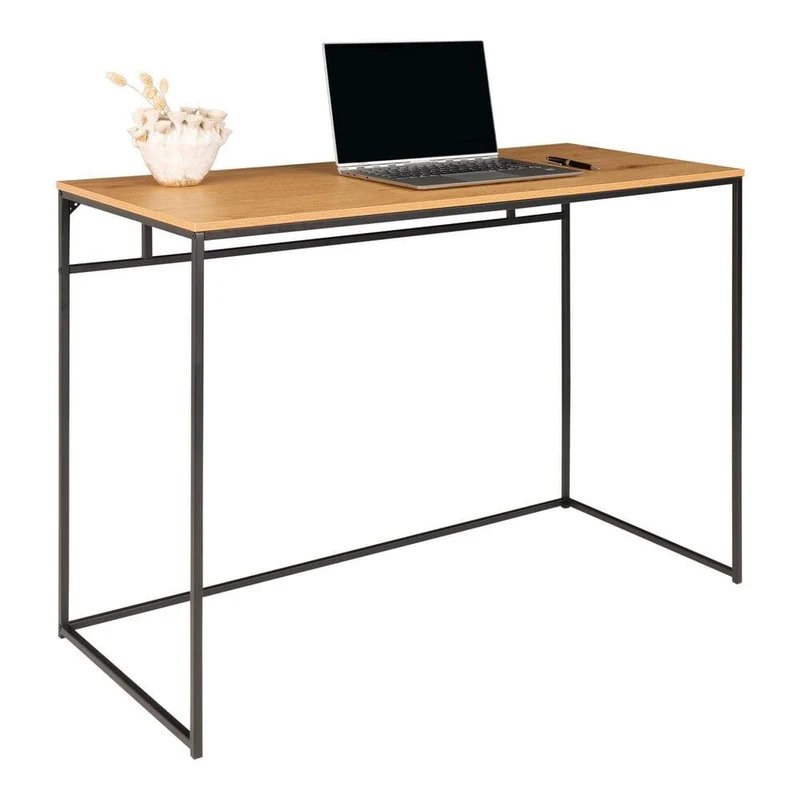 House Nordic Skrivbord Vita Svart/Ek