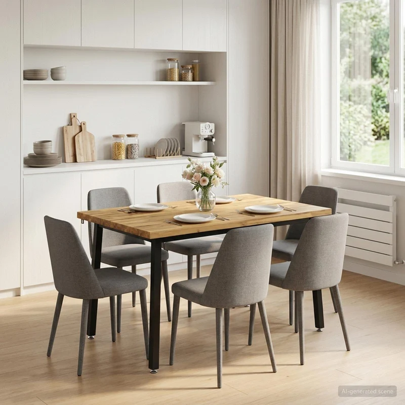 120 x 90 x 75 cm Massivt Akaciaträ Vit och svart Rektangulär