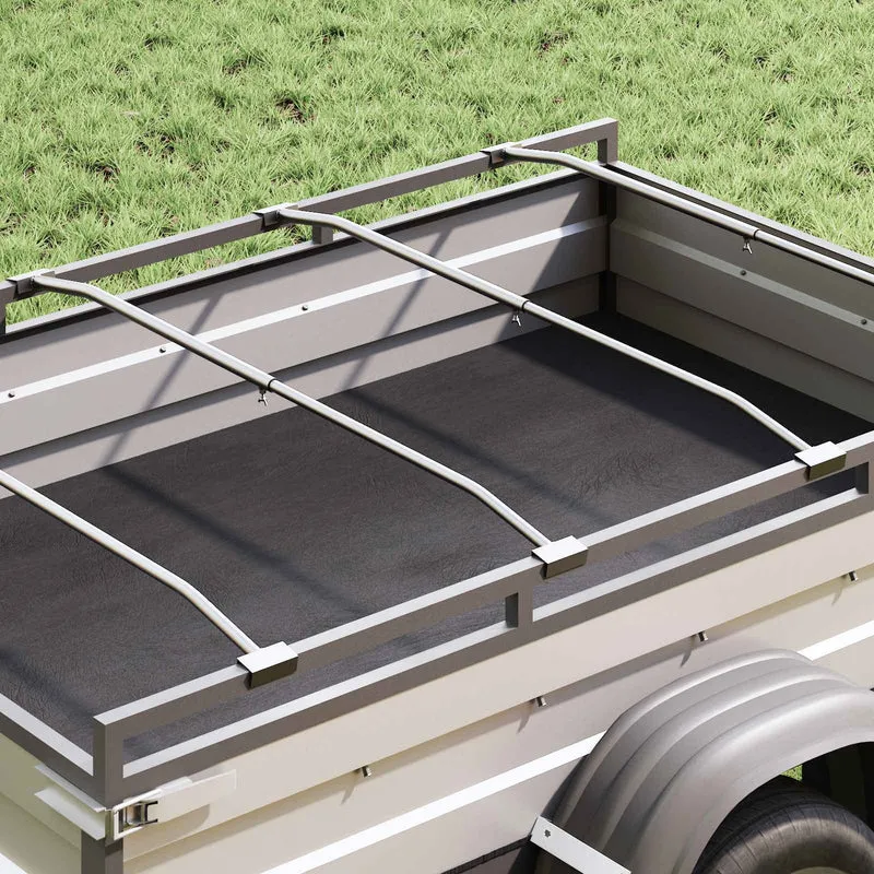 Tarpaulinbracket för släp Silver 136-218 cm