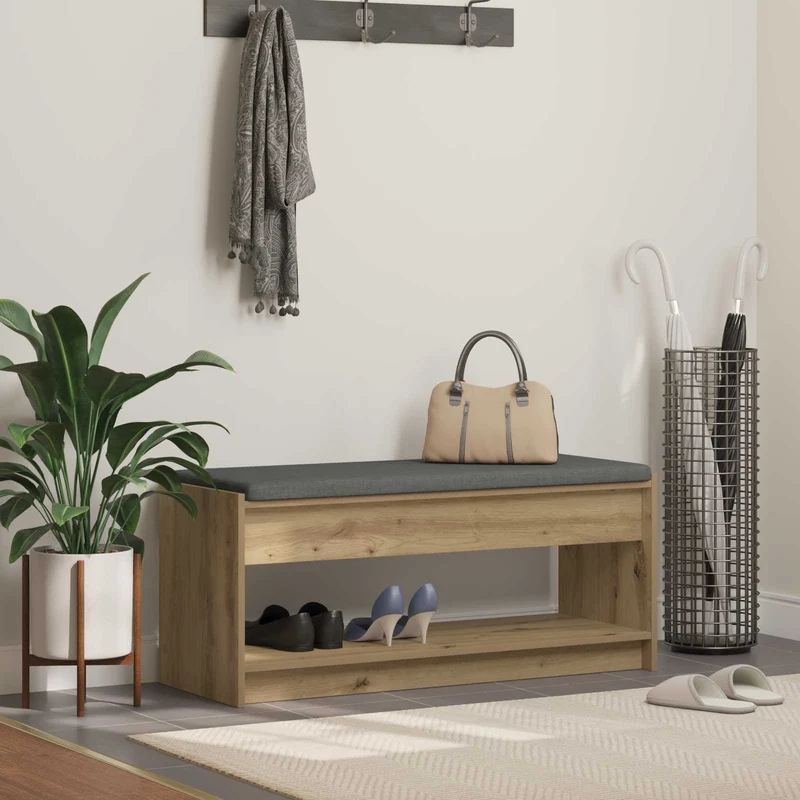 Skobänk med kudde Artisan-ek 103 x 38 x 45 cm Konstruerat trä