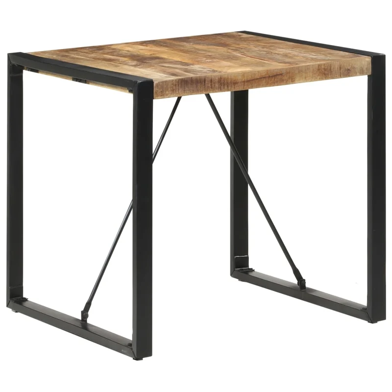 Matbord 80x80x75 cm grovt mangoträ